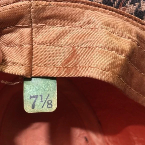 VTG United Hatters Tweed Houndtooth Unisex Retro Hat - Picture 7 of 13